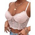 thumbnail image 3 of TRKIYQC Camiseta sin mangas para mujer, cuello en V, correa de espagueti, color sólido, ajuste delgado, chaleco corto de encaje de verano TRKIYQC moda, 3 of 6