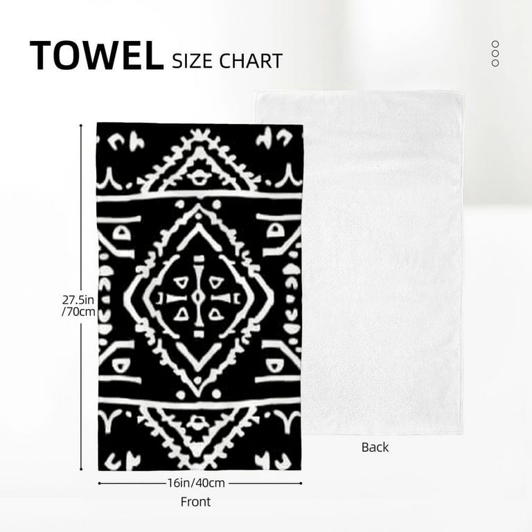 Aztec towels black and white shop