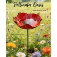 thumbnail image 4 of Metal Flower Garden Stakes Bird Bath Bowl, Handmade Resin Hummingbird Bath Cup, Pollinator Watering Station with Tall Fountain, Weather-Resistant Bee Butterfly Puddler Decor for Outdoor Lawn Yard (3), 4 of 7