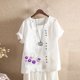 thumbnail image 4 of Camisetas de Manga Corta para Mujeres, Camiseta de Manga Corta Impresa Casual Hecha de 95% Poliéster 5% Spandex para Todas las Estaciones, Camisetas de Manga Corta para Mujeres, 4 of 6