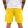 thumbnail image 5 of Mens Lightweight Corduroy Shorts Elastic Waist Drawstring Casual Summer Shorts Yellow L, 5 of 6