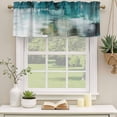 thumbnail image 3 of 2 Pack Valances for Windows, Teal Turquoise Window Valances for Living Room/Bedroom/Bathroom, Modern Abstract Minimalism Ombre Art Light Filtering Kitchen Curtain Valance 42"W x18" L, 3 of 9