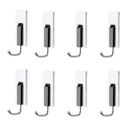 

Adhesive Hooks Holds Up To 10 Lbs Utility Self Adhesive Wall Hooks Design for Home Kitchen Bathroom (8PCS)