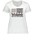 thumbnail image 3 of Inktastic Head and Neck Cancer Awareness- Flag and Ribbon Women's Plus Size T-Shirt, 3 of 5