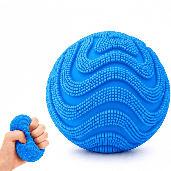 Kaleduo Textured Spiky Squishy Stress Ball, Soft Tactile Sensory Fidget Ball for Adults & Kids, Hand Grip Exercise Squeeze Toy for Relaxation, Focus and Anxiety Relief