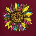 thumbnail image 2 of Sunflower Animal Print Fashion Unisex Crewneck Graphic Sweatshirt, Maroon, Large, 2 of 4