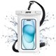 thumbnail image 1 of Universal Waterproof Phone Case for iPhone 16 15 14 13 Plus Pro Max, IPX8 Cellphone Dry Bag 12 11 Pro Max XR X 8 7 6S Plus SE, Galaxy S23 S22 S21 S20+ S20 S10 Plus Note, Pixel up to 7" -Blac, 1 of 5