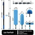 thumbnail image 2 of 20ft High Ceiling Duster Kits with 5-12ft Heavy Duty Extension Pole - Fan Blade Cleaner, Cobweb Remover & Blue Window Squeegee Kit, Washable Dust Brush for High Roof and Glass Surfaces, 2 of 7