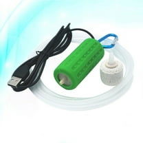 HEMOTON USB Air Bubble Disk Stone Aerator for Aquarium Fish Tank Pond Pump Hydroponic Oxygen Hose Green