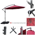 thumbnail image 4 of Kozyard Offset Cantilever Hanging Patio Umbrella for Outdoor( 120''Dia x 91''H, Burgundy Red), 4 of 7
