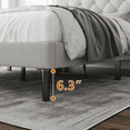 thumbnail image 5 of VIPLOV Queen Size Bed Frame , Modern Fabric Upholstered Platform Bed Frame with Strong Wood Slat Support, Easy Assembly,GRAY, 5 of 6