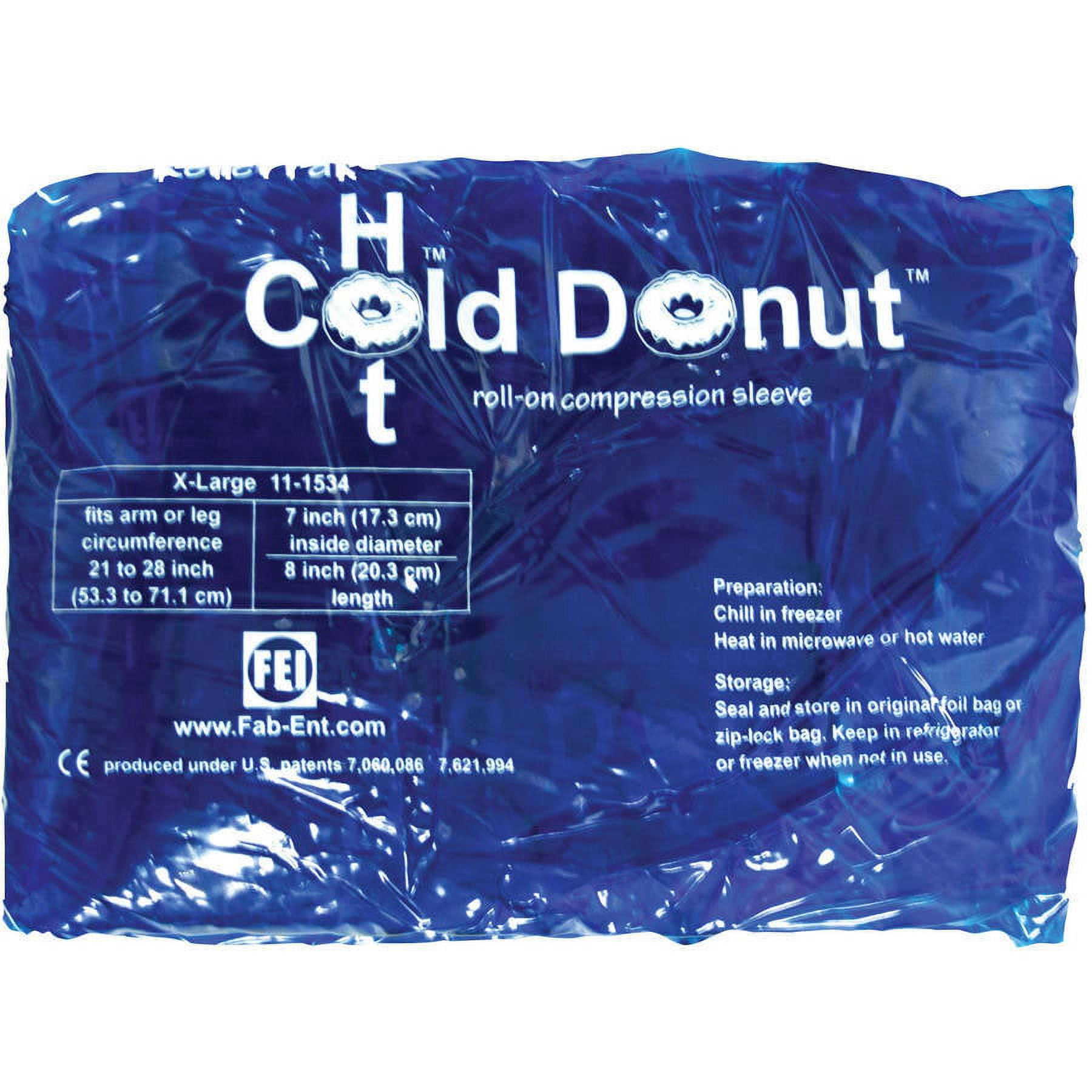 Relief Pak Hot Cold Donut Roll-on Compression Sleeve, X-Large