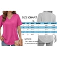 thumbnail image 4 of MOSHU Deep V Neck Womens Tops Curved Hem Shirts for Women Fashion Trendy Blouses Casual Loose Fit Tees Tops, 4 of 8