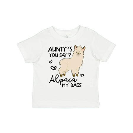 

Inktastic Aunty s You Say Alpaca My Bags Gift Toddler Boy or Toddler Girl T-Shirt