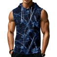 thumbnail image 2 of Men’s Sleeveless Hoodie Vest with Drawstring Hood and Front Pocket Casual Loose Fit Camouflage Print Athletic Top for Outdoor Activities, 2 of 7