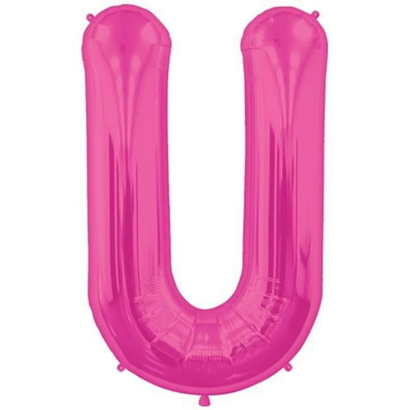 Loftus International KV-00190 34 in. Letter U Magenta Balloon