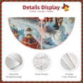 thumbnail image 3 of Fotbe Red Train Hot Air Balloon Pattern Christmas Tree Skirt, Tree Skirts Plush Christmas Decorations, Christmas Tree Skirts Xmas Decorations Holiday Party Decor-36", 3 of 6