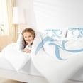 thumbnail image 3 of Erosebridal Blue Bowknot Bedding Comforter Set for Girls, Monogrammed Q Full Bedding Set, Reversible 7-Piece, 3 of 6