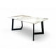 thumbnail image 1 of Mesa de Centro con Tapa Tipo Mármol y Patas Geométricas Negras – Bossa Sofia, 1 of 4