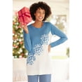 thumbnail image 6 of Woman Within Plus Size Holiday Snowflake Jacquard Sweater, 6 of 6