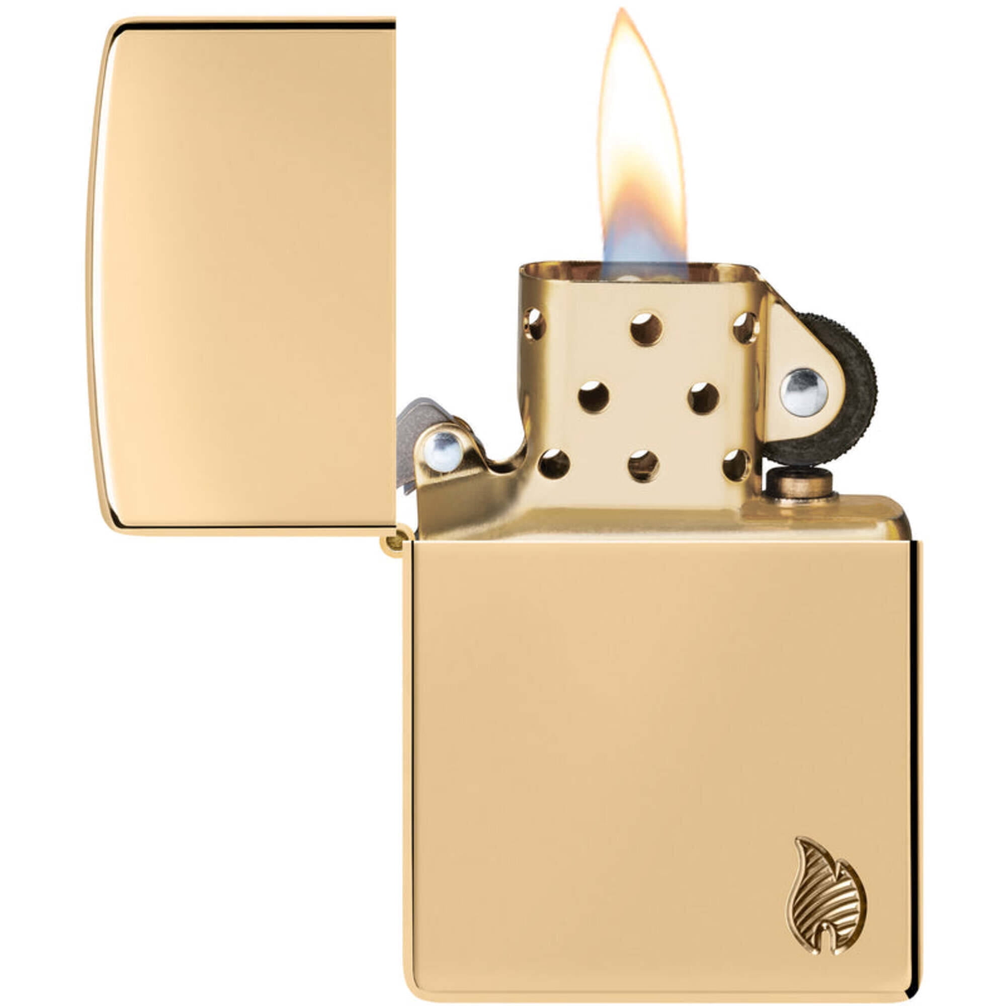 Zippo 46397 Armor High Polish Brass Flame Design Pocket Lighter