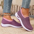 thumbnail image 5 of CAIXAI Walking Shoes for Women Orthopedic Dress Shoes for Women Lightweight Knit Upper Embroidery White Sneakers for Women Walking Anti-Skid Adjustable Upper Mary Jane Flats Hands-Free Barefoot Shoe, 5 of 7
