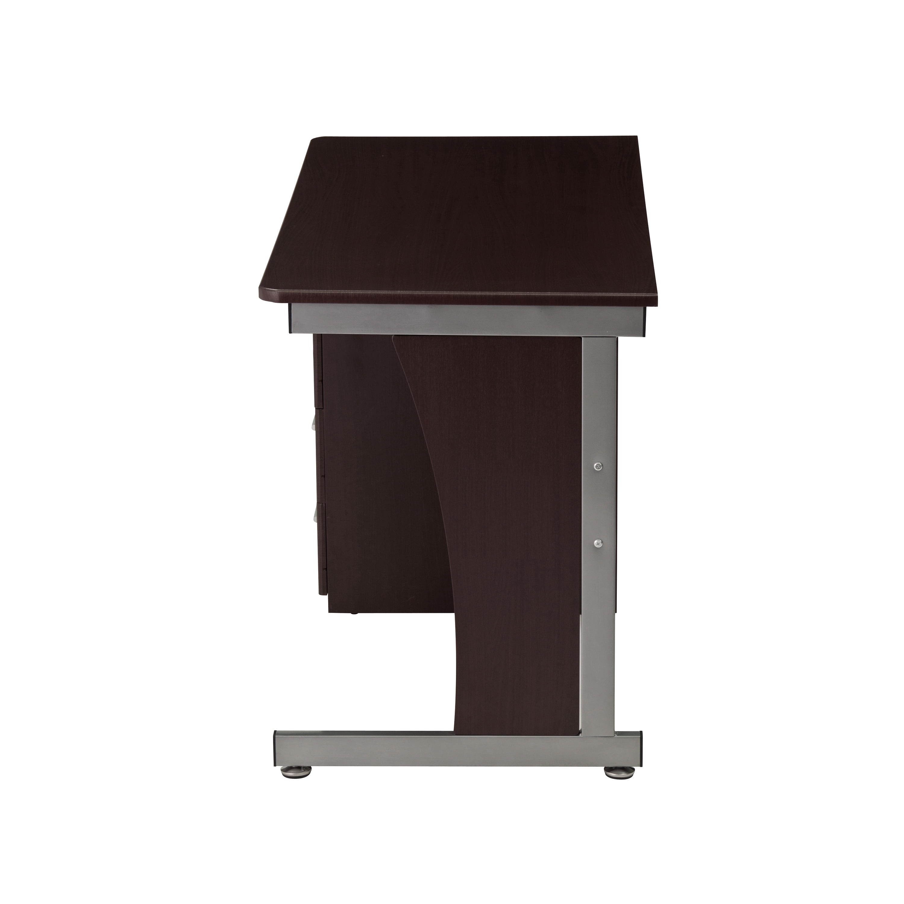 Techni Office Solutions 47.5" Chocolate Brown Computer Desk with Ample Storage