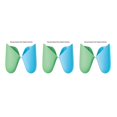 thumbnail image 2 of Moyic Grip Cover Silicone Anti-slip Game Controller Protector Reemplazo para Switch Pro, Blue Green, Green Blue Random No.02 3Conjunto, 2 of 6