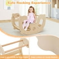 thumbnail image 6 of Costway 2-in-1 Rocking Horse Arch for Kids with Rocker Arch Climber Comfortable Backrest Natural, 6 of 10