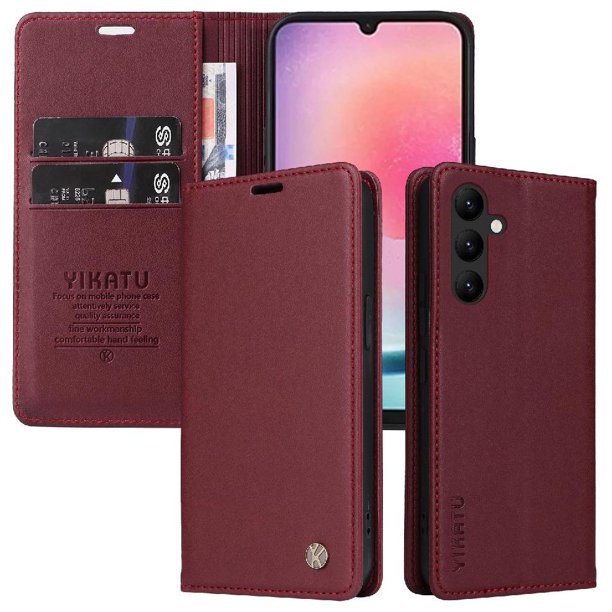 Funda para Samsung Galaxy A25 5G Estuche de Cuero PU Tipo Cartera con Ranuras para Tarjetas y Cierre Magnético
