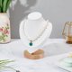 thumbnail image 4 of 1 expositor de busto para collar, de piel sintética blanca, de madera, organizador de joyas, para guardar collares, colgantes, gargantillas y cadenas., 4 of 7