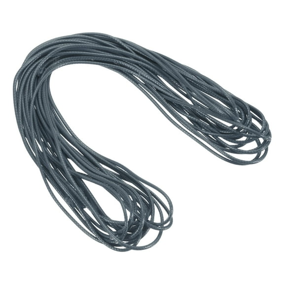 Uxcell Waxed Cord 2mm Waxed Polyester Cord 11 Yard Wax String for Bracelet Making,Necklaces, Beading,Jewelry Making and DIY Crafts(Dark Gray)