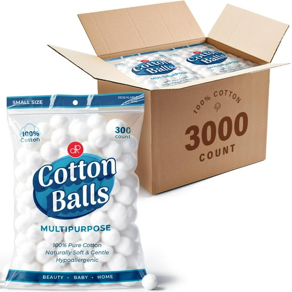 Bolas de algodón DecorRack 3000 Mini 100% algodón natural (3000)