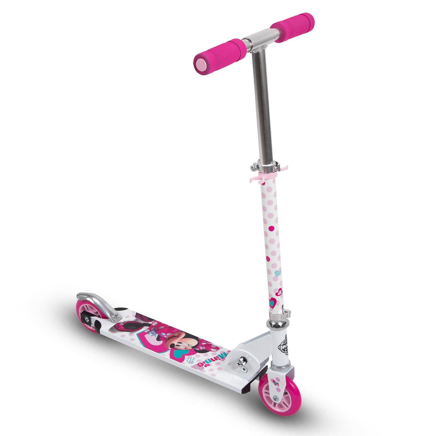 Disney Minnie 2-Wheel Girls’ Inline Folding Aluminum Scooter, by Huffy