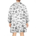 thumbnail image 2 of Wearable Oversized Blanket,Black White Games Text White Pattern Wearable Blanket Hoodie for Adults,Cozy Hooded Blankets with Super Pockets,Super Warm Fuzzy Pullover for Women & Men, 2 of 6