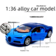 thumbnail image 2 of (Caja de ventana) 1:36 aleación Bugatti modelo de coche modelo de coche decoración juguetes para niños, 2 of 5