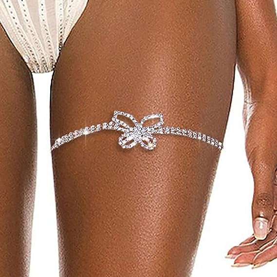 Sexy Leg Chain Sliver Body Chain Nightclub Thigh Chain Rhinestone Leg Chain Jewelry for Women and Girls Walmart