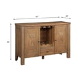 thumbnail image 3 of DN01133 - Server, Gray Fabric, Rustic Brown & Oak Finish - Pascaline, 3 of 7