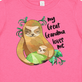 thumbnail image 4 of Inktastic My Great Grandma Loves Me Cute Sloth and Baby Boys or Girls Baby T-Shirt, 4 of 5