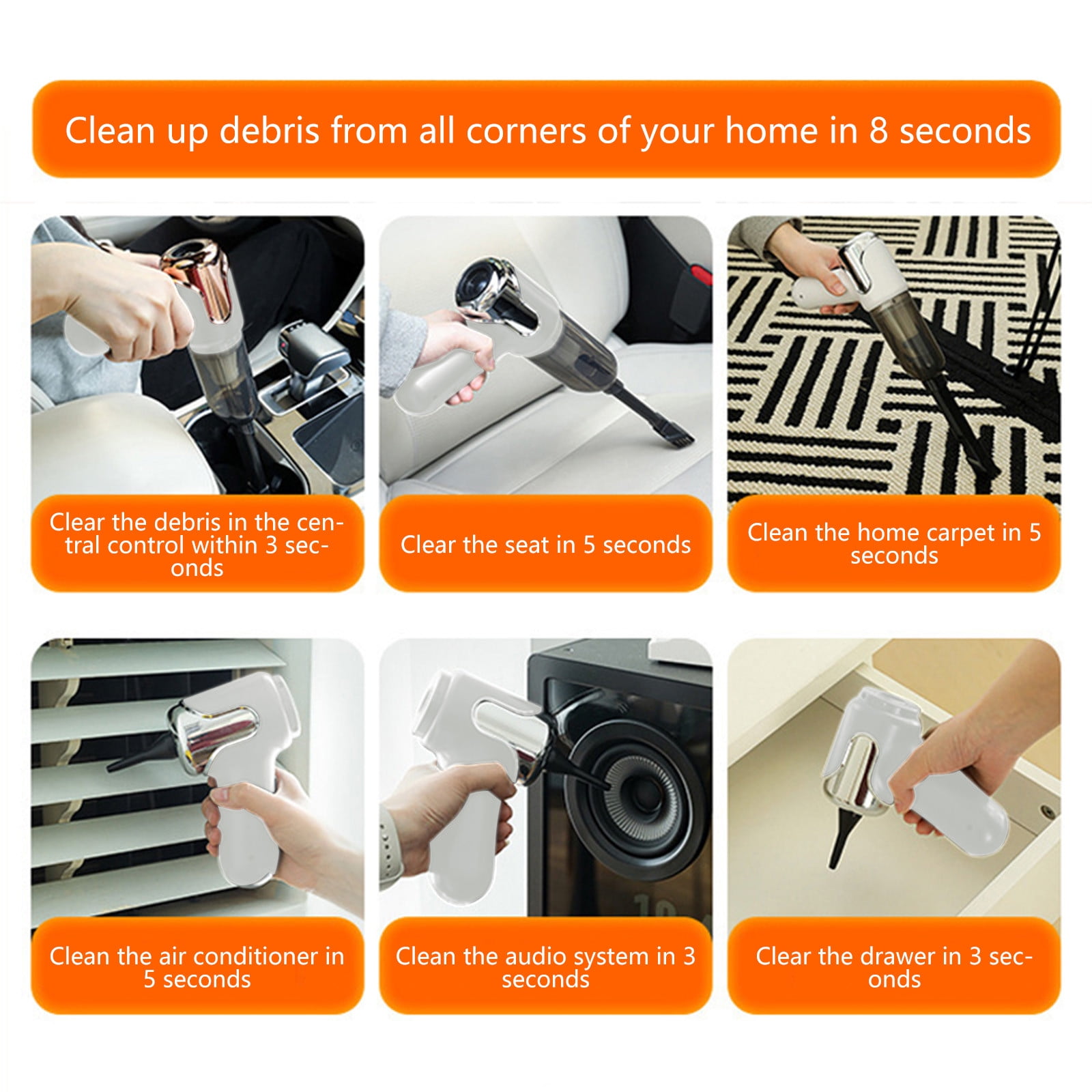 Portable Handheld Pet Hair Vacuum Cleaner, Cordless And Rechargeable Mini Vac For Car Upholstery, Furniture, Stairs, And Quick Cleanups