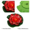 thumbnail image 4 of Unique Bargains 10pcs Garden Ponds Pool Decoration Artificial Lotus Flower Red, 4 of 7