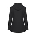 thumbnail image 3 of Chaqueta táctica para mujer, impermeable, cortavientos, para exteriores, senderismo, nieve, esquí, con capucha Gris oscuro XXL, 3 of 4