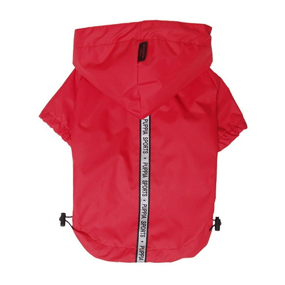 Puppia Authentic Base Jumper Raincoat, 5X-Large, Red