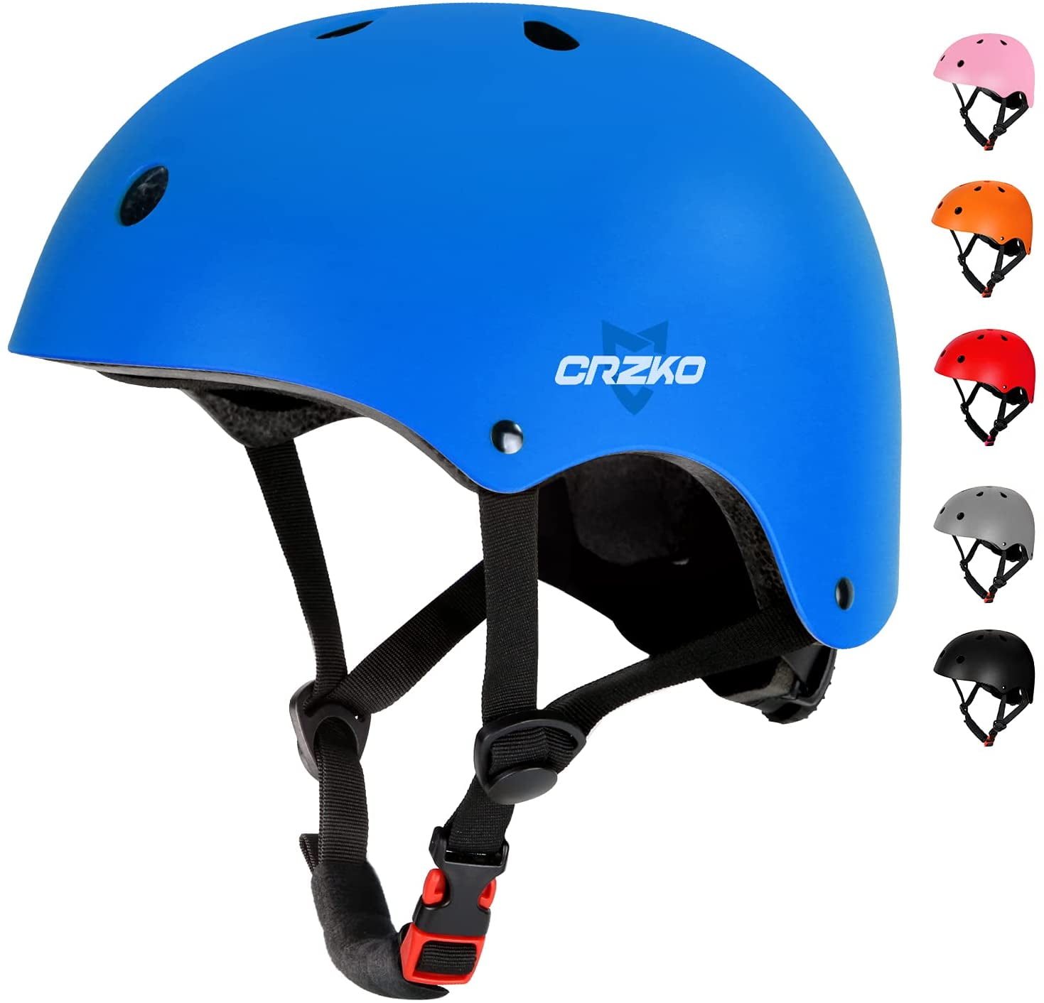 Adjustable Child Bicycle Safety Blue Kids Bike Helmet for Boys & Girls 