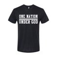 thumbnail image 2 of Wild Bobby One Nation Under God Inspirational/Christian Men Premium Tri Blend Tee, True Black, Large, 2 of 5