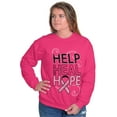 thumbnail image 4 of Help Heal Hope Breast Cancer Aware Women Crewneck Sweatshirt Brisco Brands X, 4 of 6