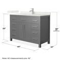 thumbnail image 4 of Beckett 48" Dark Gray Single Vanity & Giotto Quartz Top (1-Hole) & Nickel Trim, 4 of 5