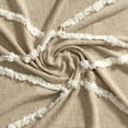 thumbnail image 4 of Ox Bay Tan/Ivory Shag Geometric Fringe Lightweight Cotton Throw Blanket, 50" x 60", 4 of 7