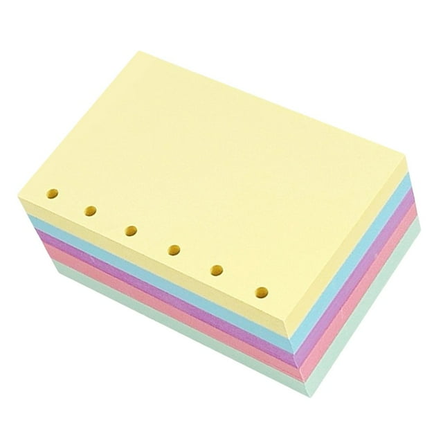 SUTENGDA Confetti Book 250 Pages Paper for Office Multi Color Loose Leaf Notebook Refills in 6 Hole