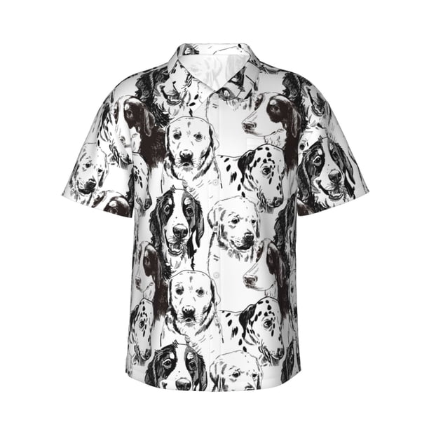 Balery Labrador Retriever Dog Camisas hawaianas de manga corta para hombre, camisas playeras de corte holgado, camisas de vacaciones con botones,Small